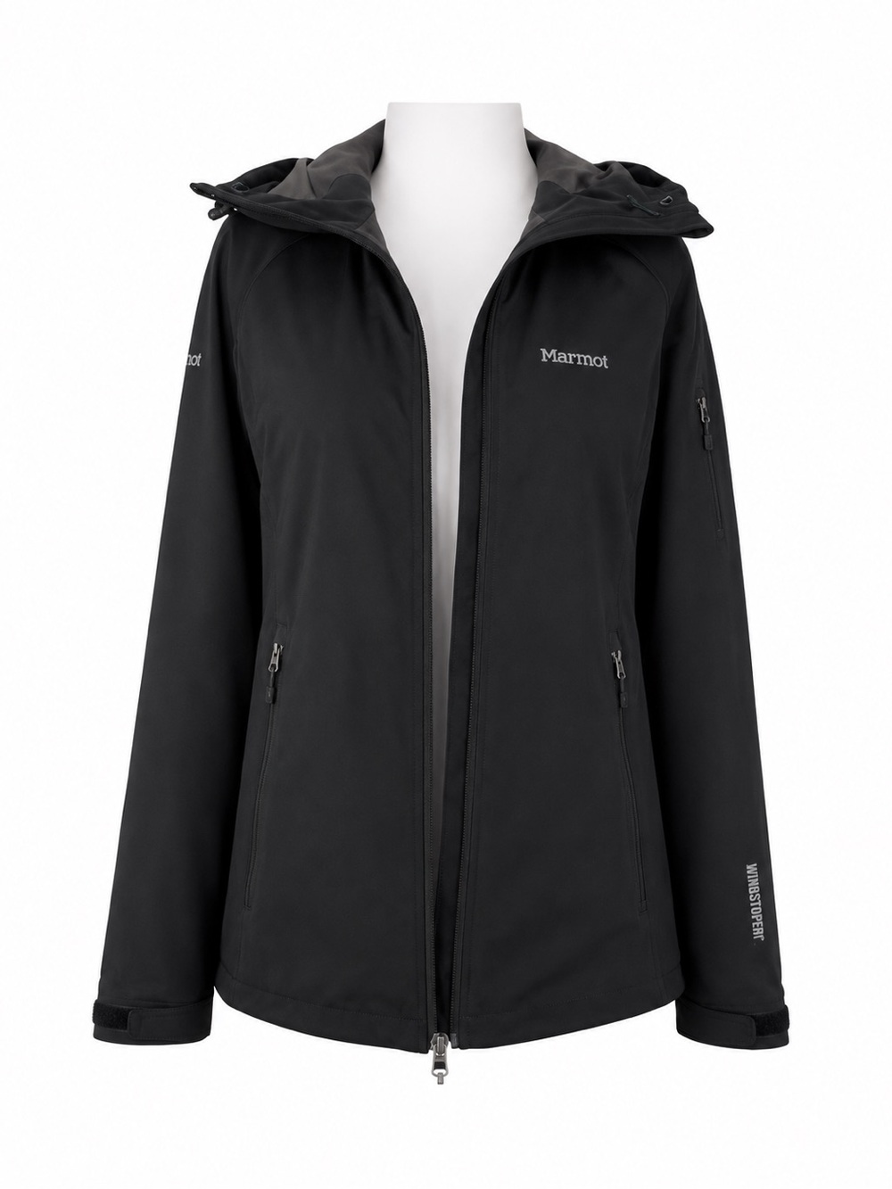 Marmot Windstopper Jacket Womens Small Black Hooded Softshell - Picture 6 of 8